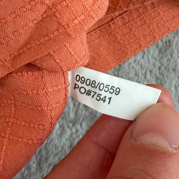 Vintage Tori Richard Hawaiian Camp Shirt in Orange Silk Jacquard Men Medium - Picture 6 of 6